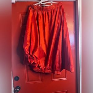 Red Off the Shoulder Poof Mini